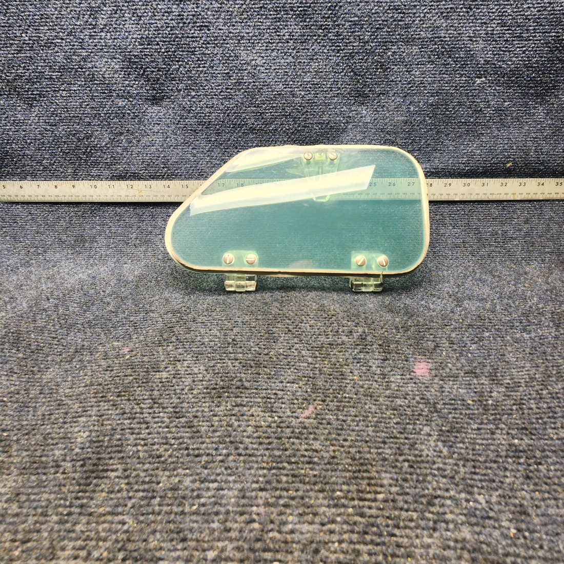 Used aircraft parts for sale, 002-430052-3 Beechcraft F33A STORM WINDOW ASSY LH W/ HINGES & STRIKER