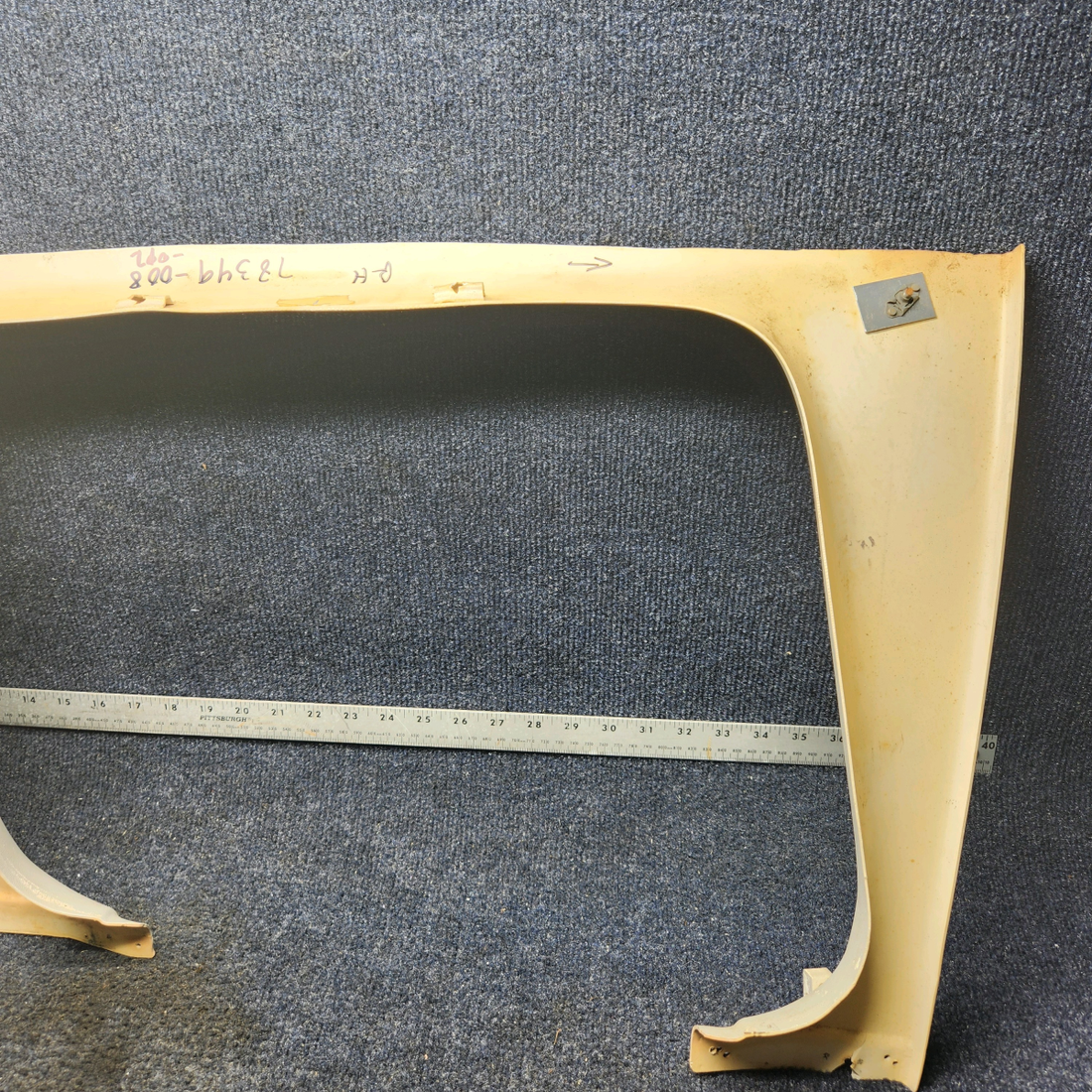 Used aircraft parts for sale, 78349-008 Piper PA32RT-300 COVER - WINDOW TRIM MIDDLE RIGHT