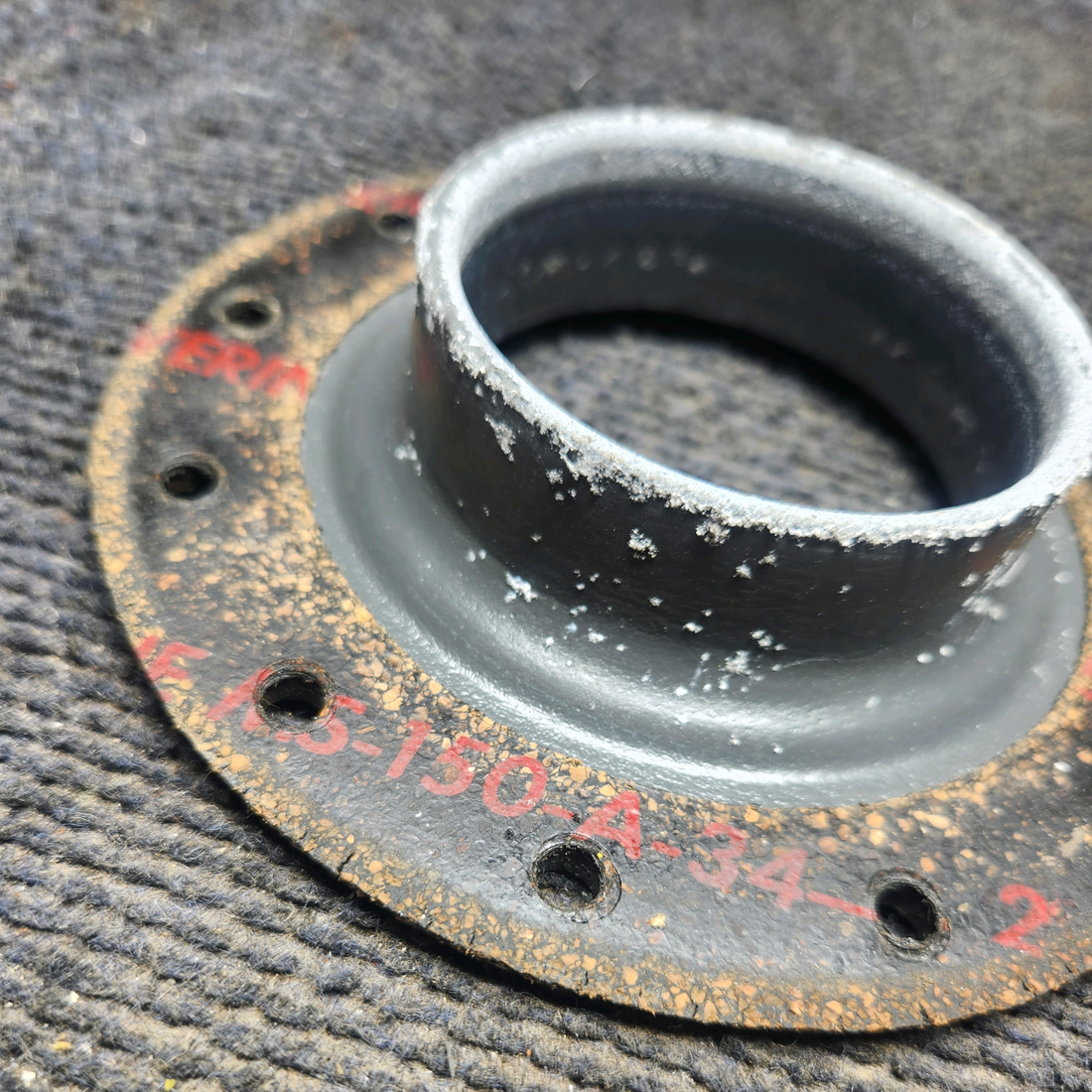 Used aircraft parts for sale, 35-921522, 35-921502 Beechcraft 35-33 Fuel Cell Filler Adapter with Gasket
