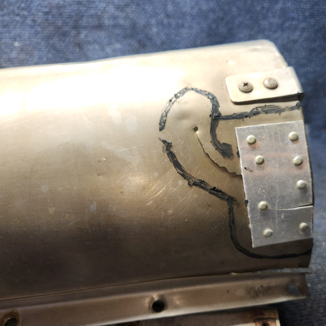 Used aircraft parts for sale, 0750161-40 Cessna 182G Shroud Assy Exhaust