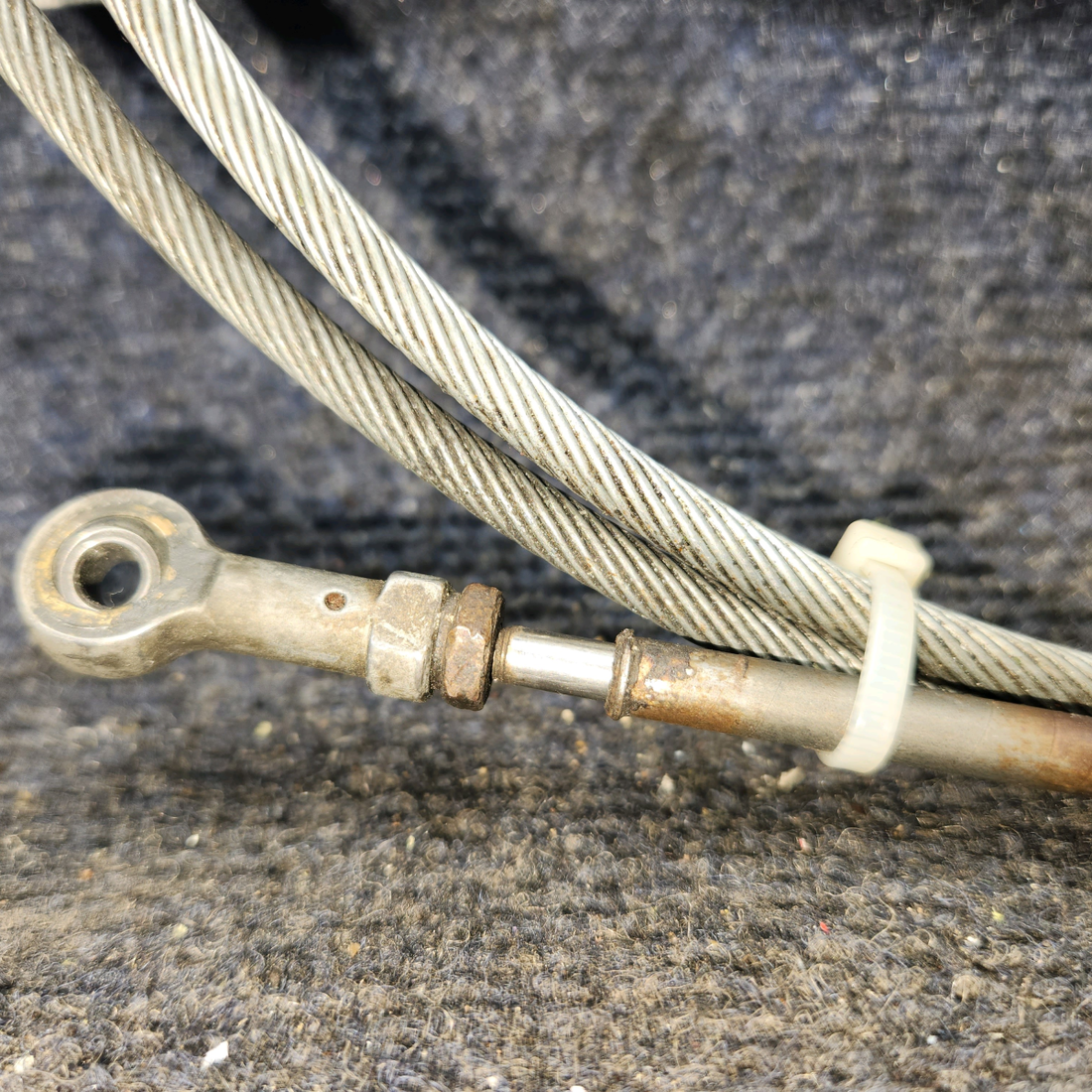Used aircraft parts for sale, 455-357 Piper PA32RT-300 Mixture Control Cable (113-1/2")