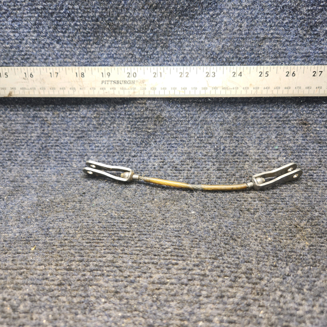 Used aircraft parts for sale, 20868-00 Piper PA28-140 Seat Belt Attach Cable Rear Side