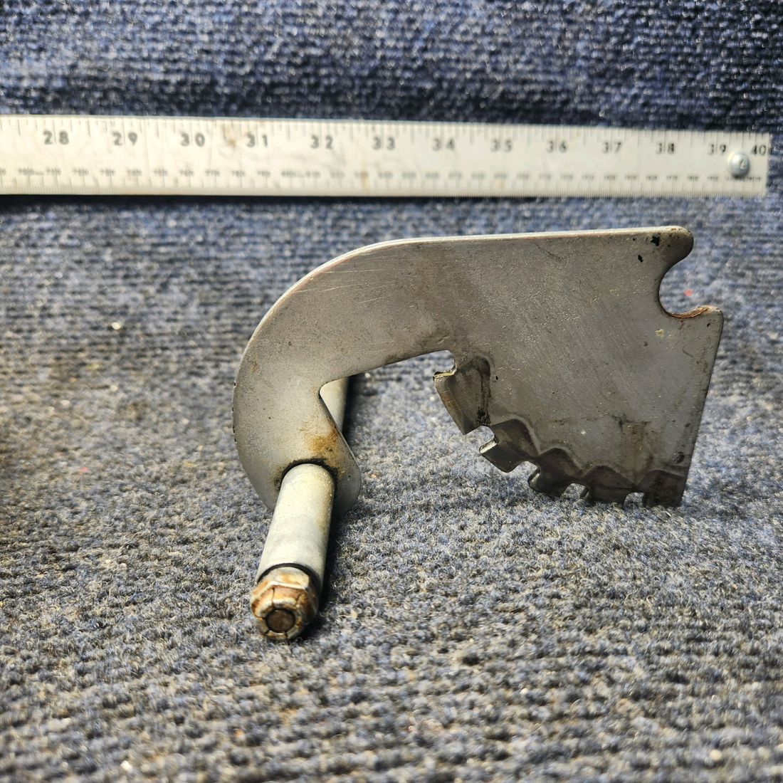 Used aircraft parts for sale, 0510166-6, 0510171-1 Cessna 172E Flap Lever Assembly with Ratchet and Spacers