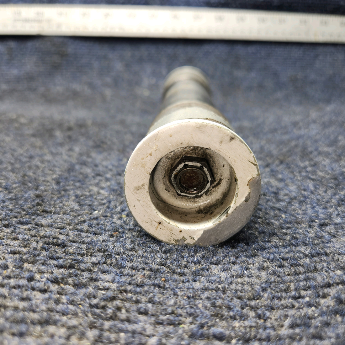 Used aircraft parts for sale, 86062-086 / 20825-000 PIPER PA-24-250 Landing Gear Wheel Axle Tube Assembly w Spacers & Ferrules