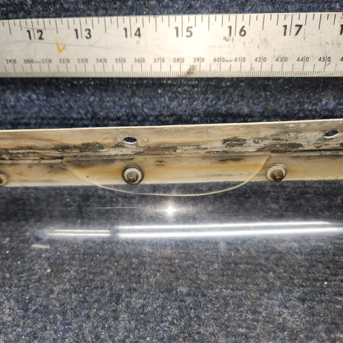 Used aircraft parts for sale, 169-110000-247 Beechcraft A24R Landing Light Window LH / RH "Plastic Have Crack SEE PHOTOS"