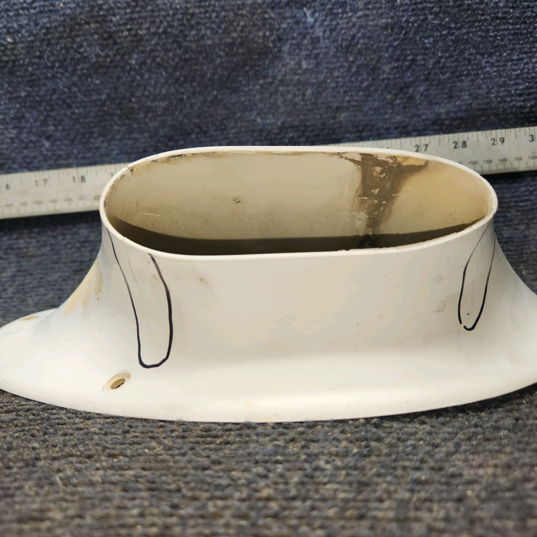 Used aircraft parts for sale, 0522150-4 Cessna 172E Upper Strut Fairing (Worn)