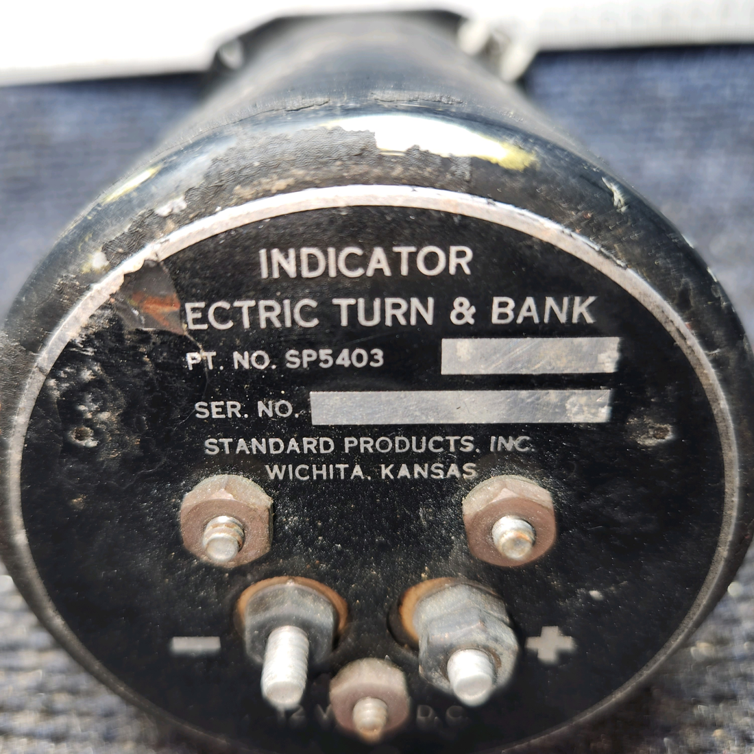 Used aircraft parts for sale, SP5403-1 Cessna 172F Aircraft Indicator Electric Turn and Bank 12V