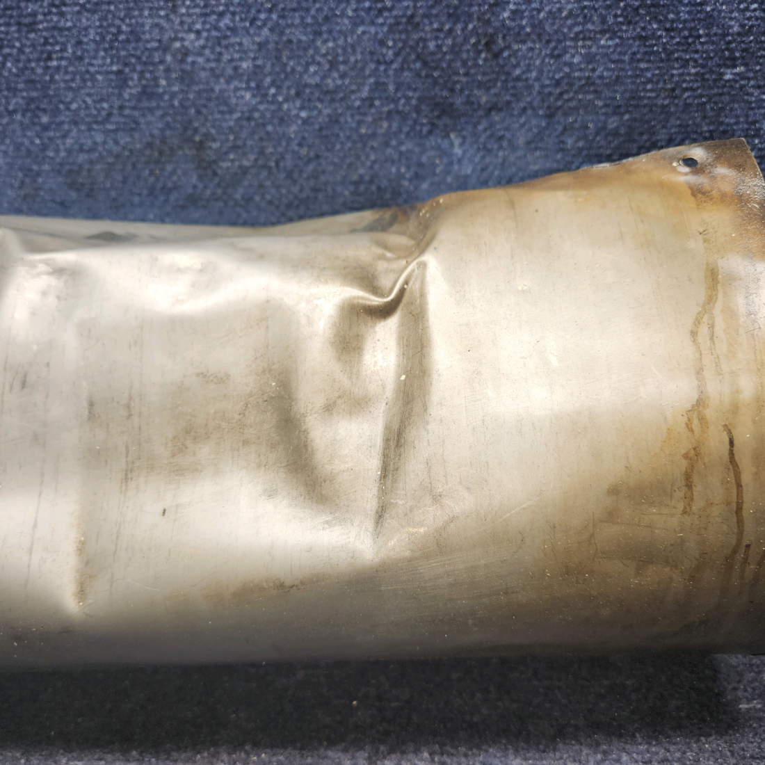 Used aircraft parts for sale, 0554001-1 CESSNA 172K MUFFLER SHROUD ASSEMBLY- BENT -  EASY TO REPAIR - "SEE PHOTOS"