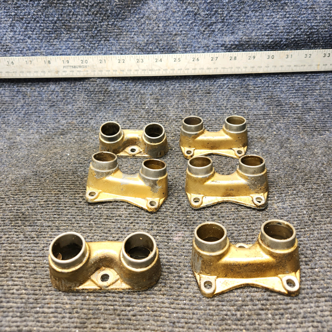Used aircraft parts for sale, 530163 Continental O-300-D Cessna 172F Push-Rod Housing Flange - Set of 6