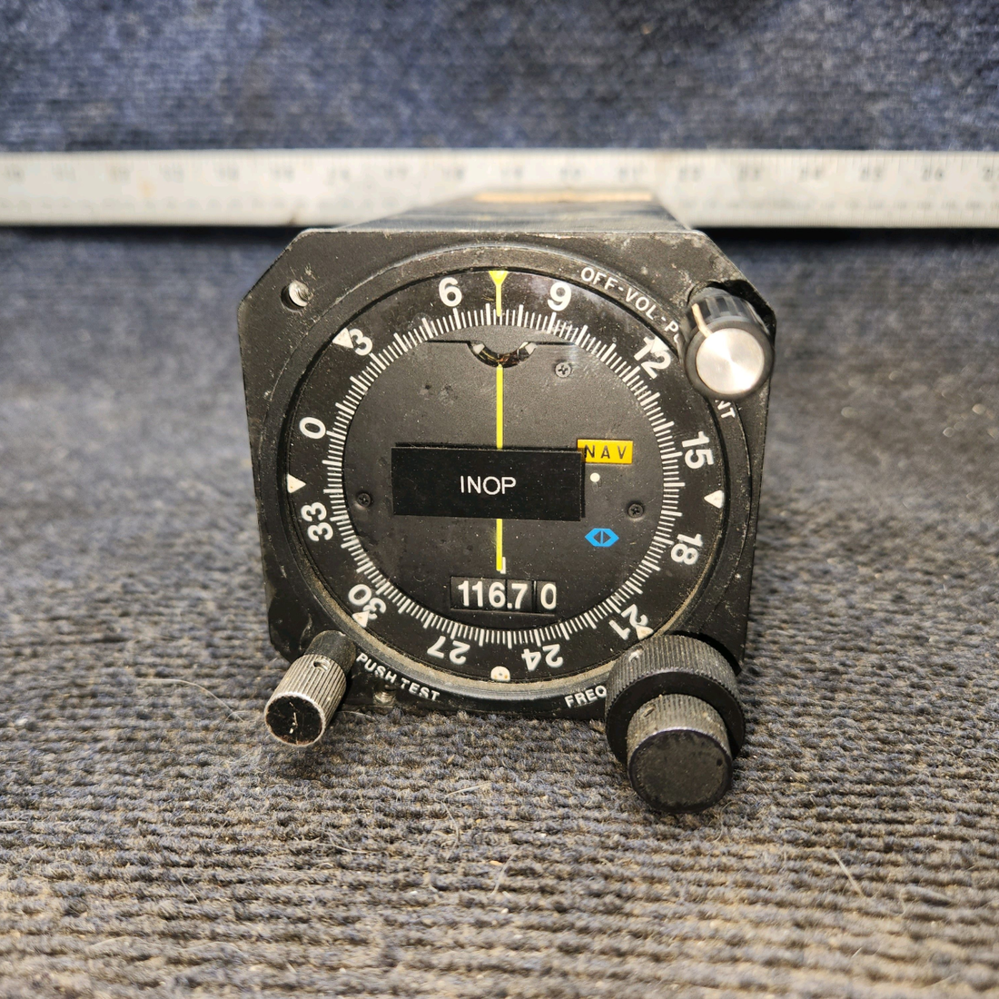 Used aircraft parts for sale, NAV-121 TSO Narco Avionics cessna 172k VOR, Localizer, Navigation Indicator