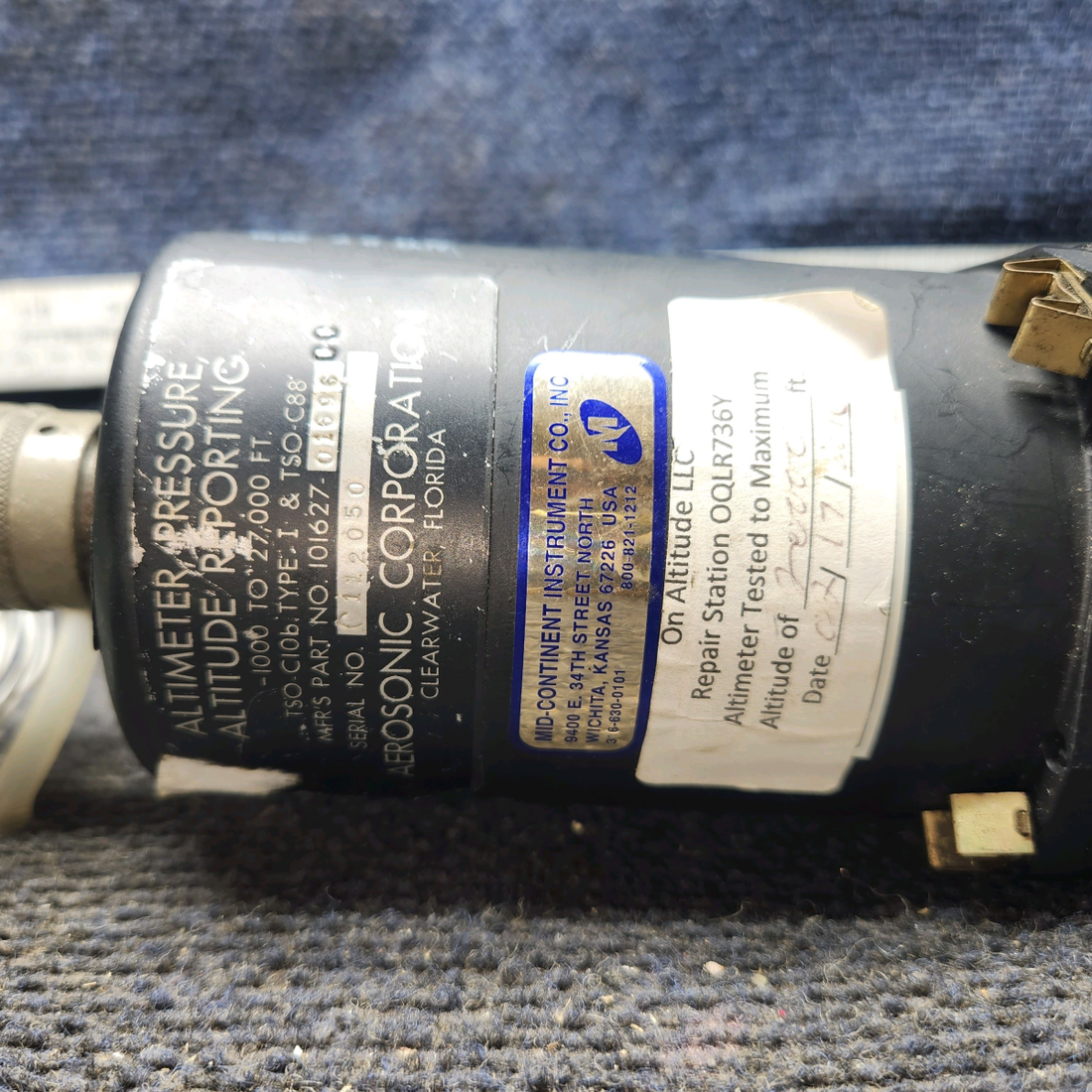 Used aircraft parts for sale, 101627-01696 Mid-Continental Altimeter/Encoder