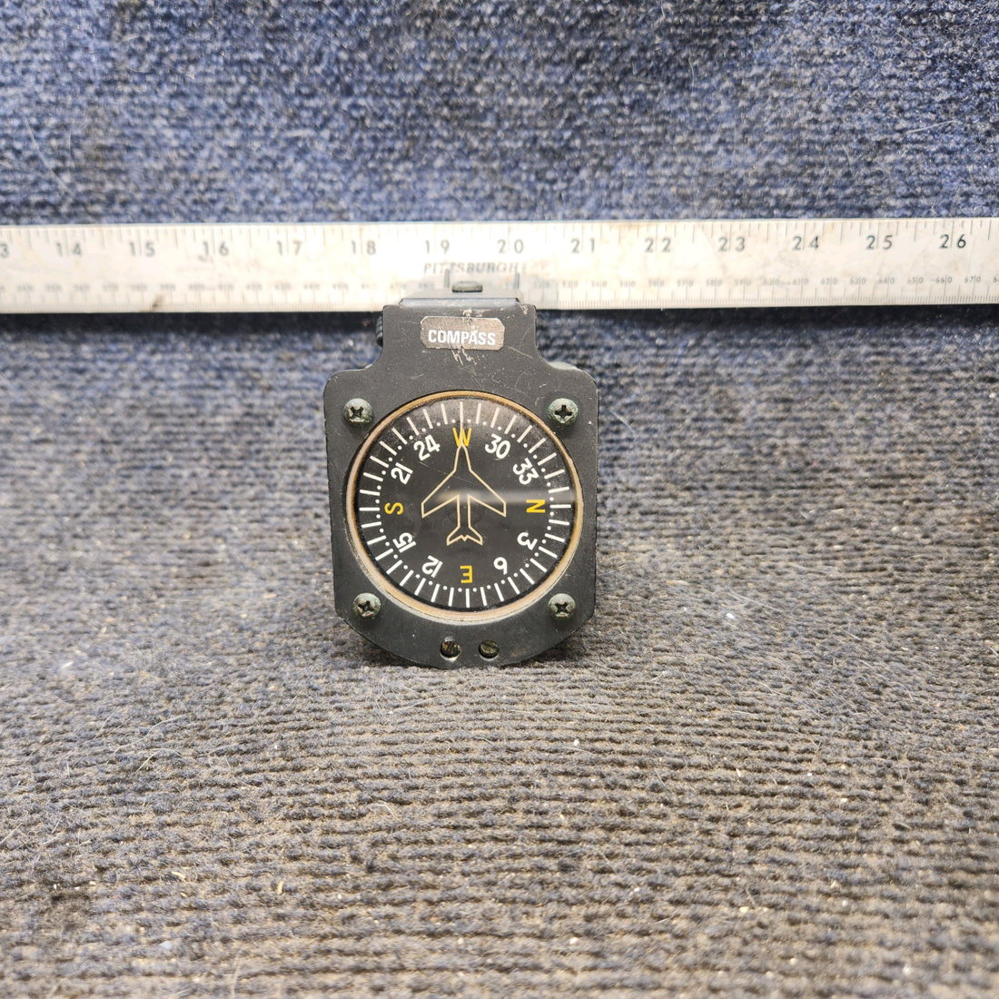 Used aircraft parts for sale, PAI-700 Precision Aviation piper PA-28-181 Vertical Card Magnetic Compass Indicator - Lighted