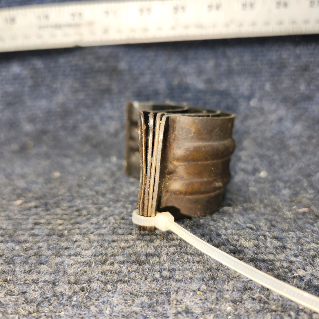 Used aircraft parts for sale, 099005-401 Lycoming IO-360 Beechcraft A24R Exhaust Bead Clamp "PRICE PER EACH SET OF 2 TWO VALVES"