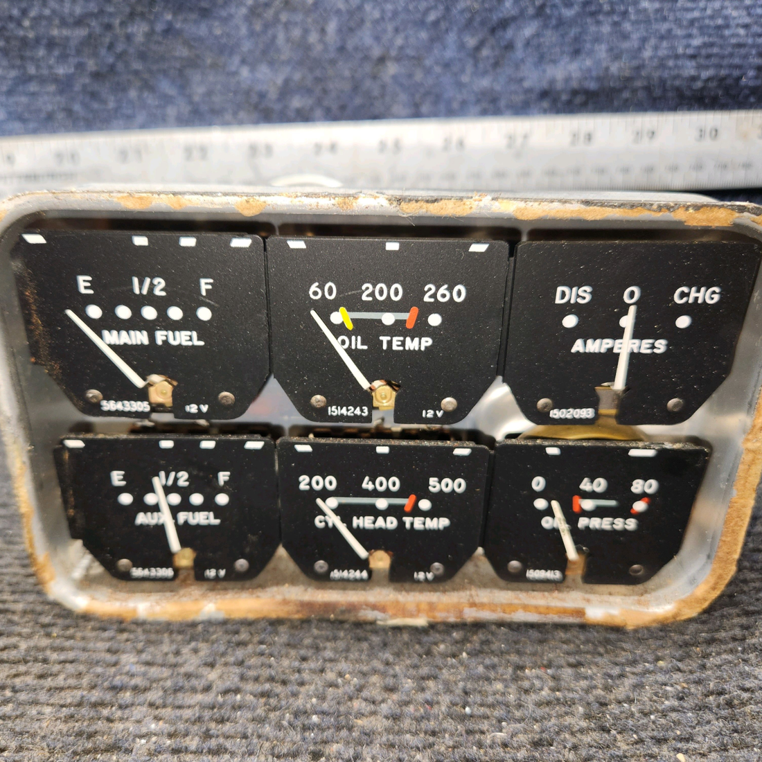 Used aircraft parts for sale, 35-380141-23 Beechcraft 35-33 Engine Cluster Gauge
