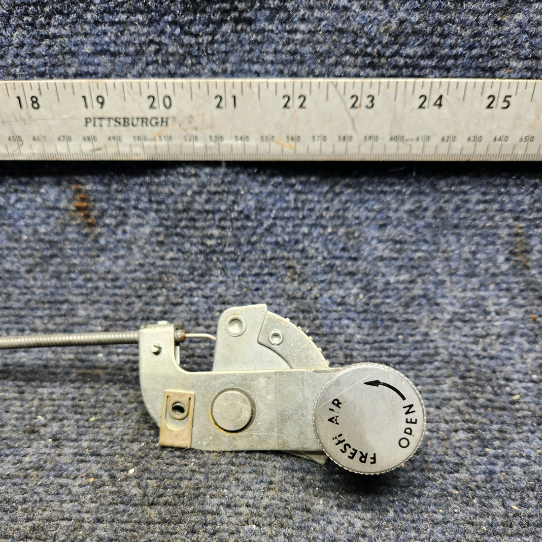 Used aircraft parts for sale, 361-000-11 / 130-032-332 Beechcraft F33A CONTROL FRESH AIR W/ BRACKET AND CABLE.