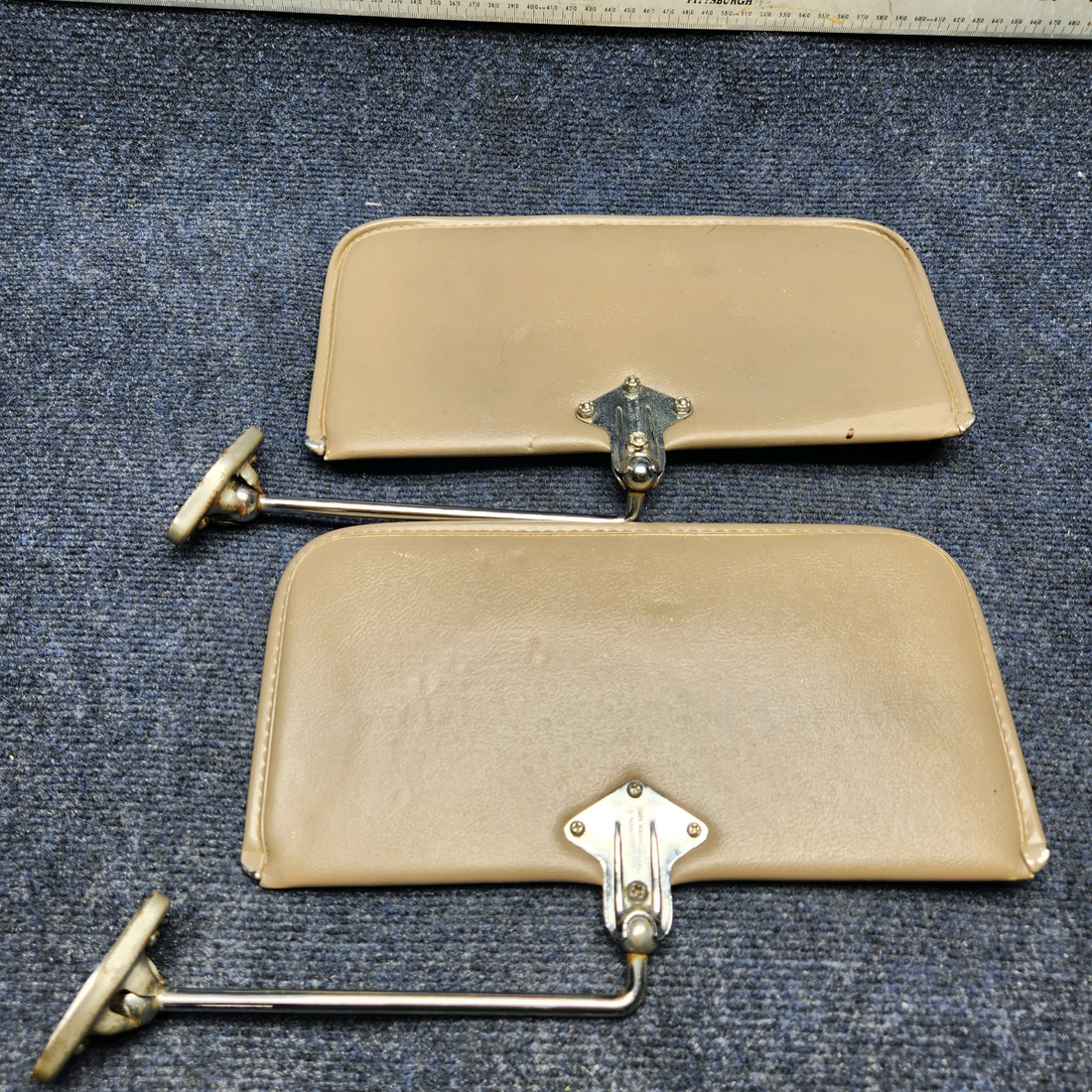 Used aircraft parts for sale, 169-380014 Beechcraft C23 SUNDOWNER SUN VISOR SET LH AND RH WITH MOUNTS