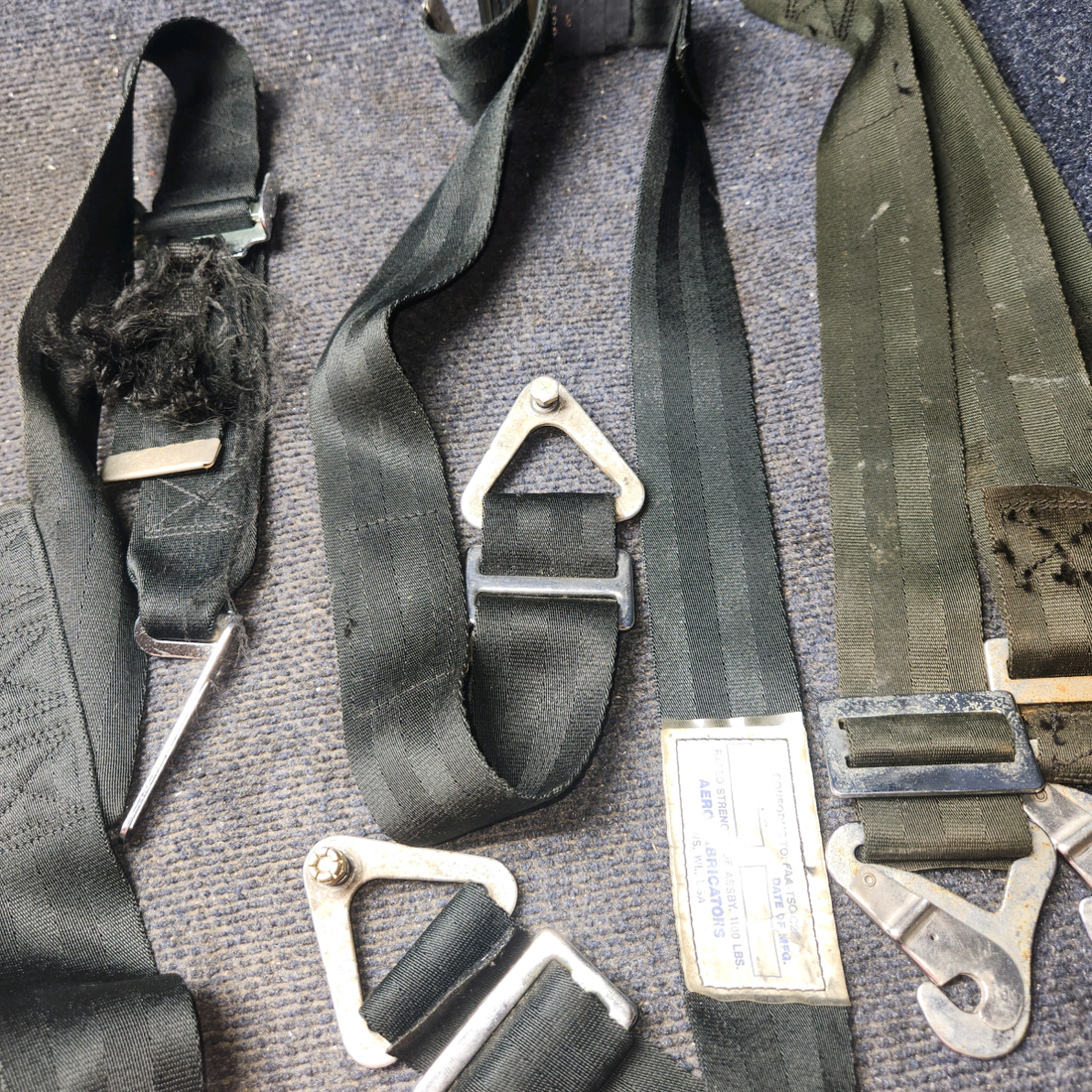 Used aircraft parts for sale, 90-91R60 Aero Fabrication Cessna 172E Seatbelt Assembly