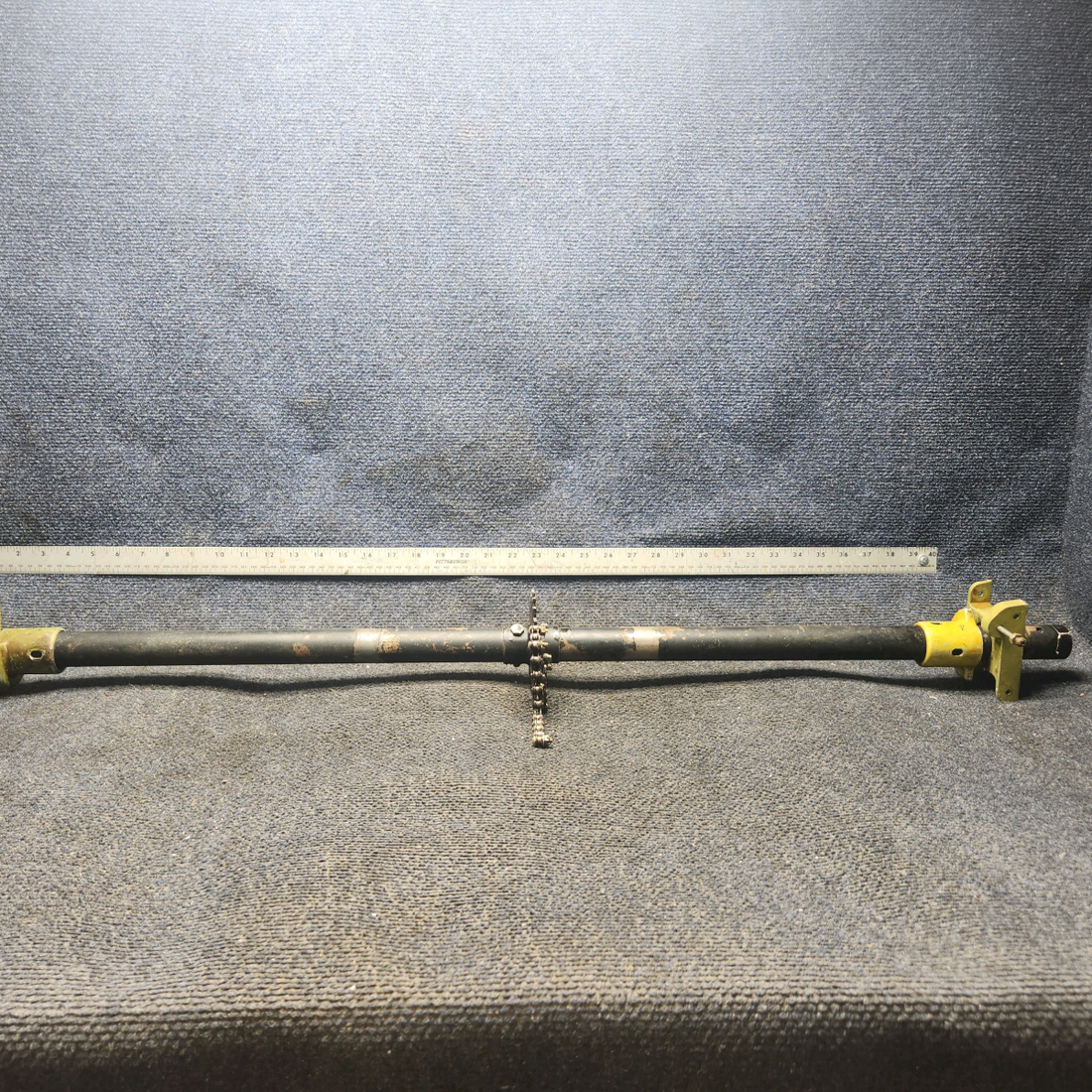 Used aircraft parts for sale, 62705-000 Piper PA-28-140 Flap Torque Tube with LH and RH Fitting