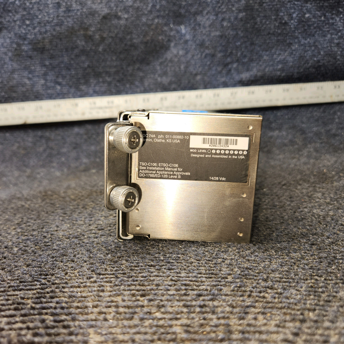 Used aircraft parts for sale, 011-00882-10 Garmin GDC-74A PIPER PA-24-250 Air Data Unit with Tray & Connector (14-28V)