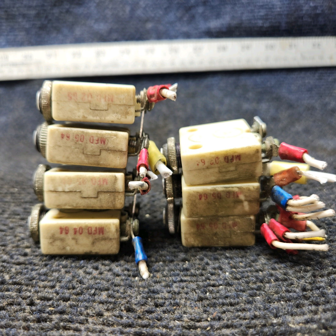 Used aircraft parts for sale, S-1360-10, S-1360-15, S-1360-20 Wood Electric Cessna 182G Circuit Breaker x7