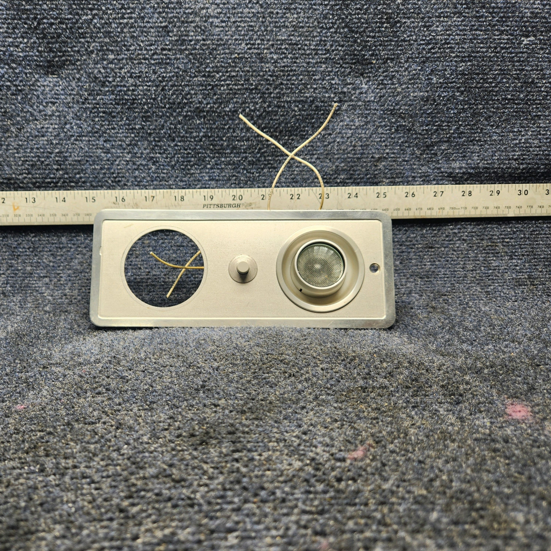 Used aircraft parts for sale, 58-530104-1, 2565 Beechcraft F33A OVERHEAD PANEL WITH LIGHT AND SWITCH