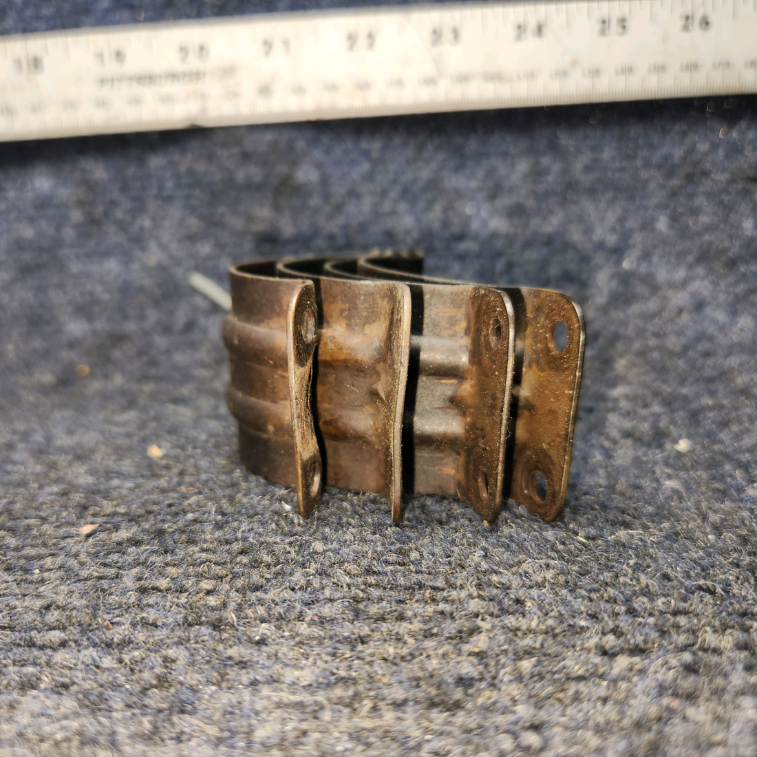 Used aircraft parts for sale, 099005-401 Lycoming IO-360 Beechcraft A24R Exhaust Bead Clamp "PRICE PER EACH SET OF 2 TWO VALVES"