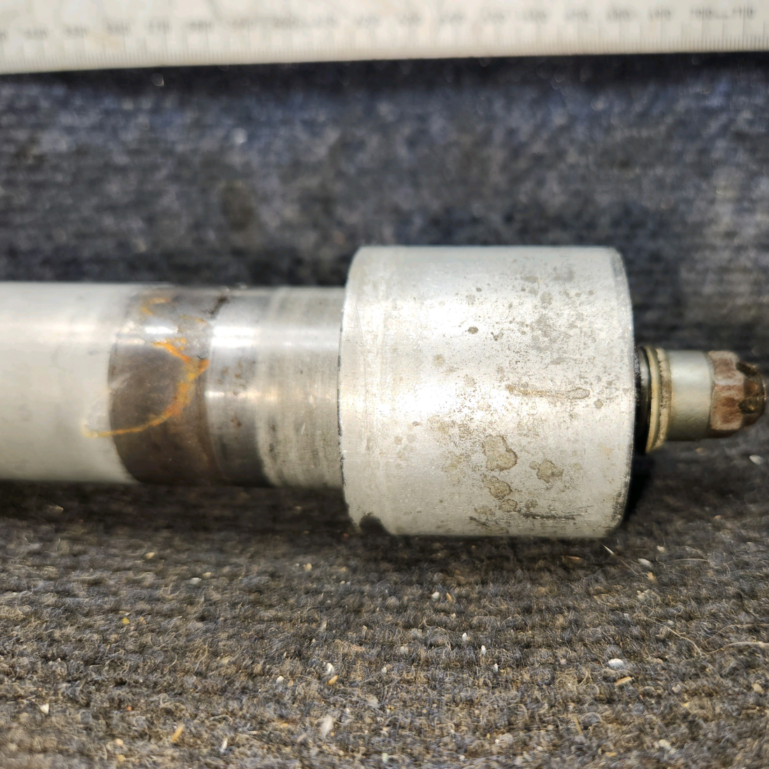 Used aircraft parts for sale, 0442142-1 cessna 150G Nose Gear Axle Tube with Ferrule Caps