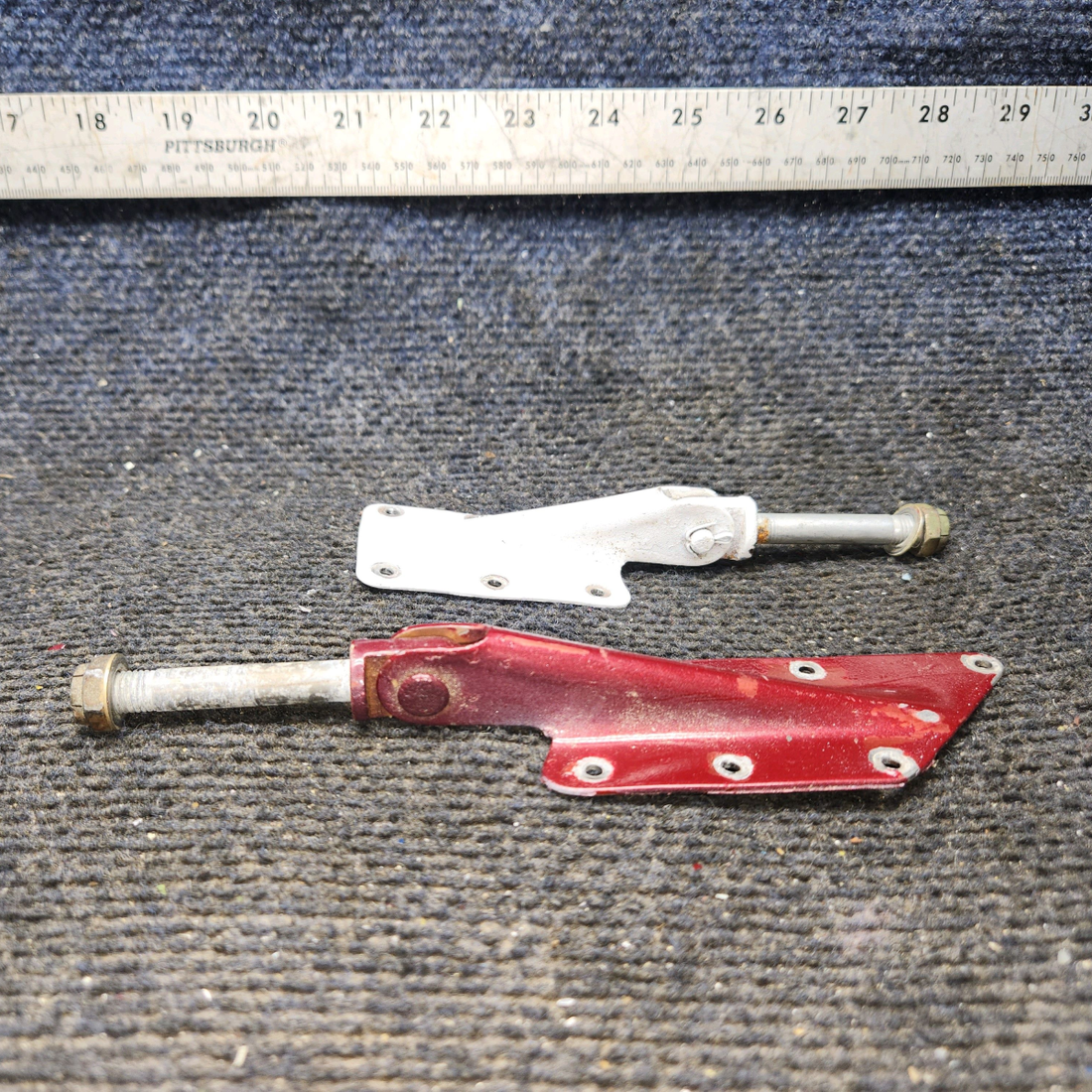 Used aircraft parts for sale, 63050-000, 63051-000 Piper PA-28-140 Cabin Door Hinge Upper and Lower
