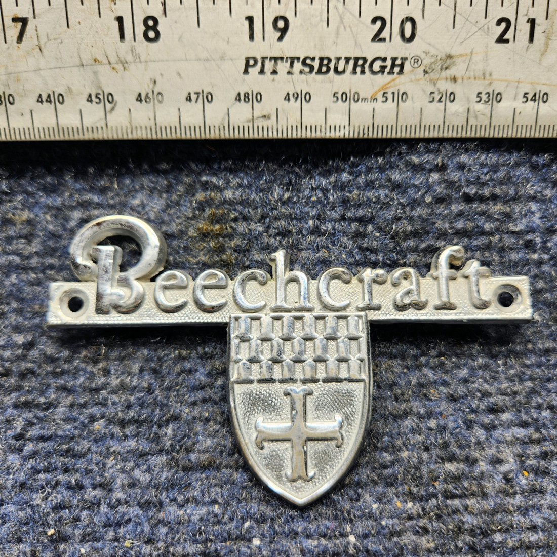 Used aircraft parts for sale, 130071 Beechcraft A23A Musketeer Custom III BEECHCRAFT EMBLEM