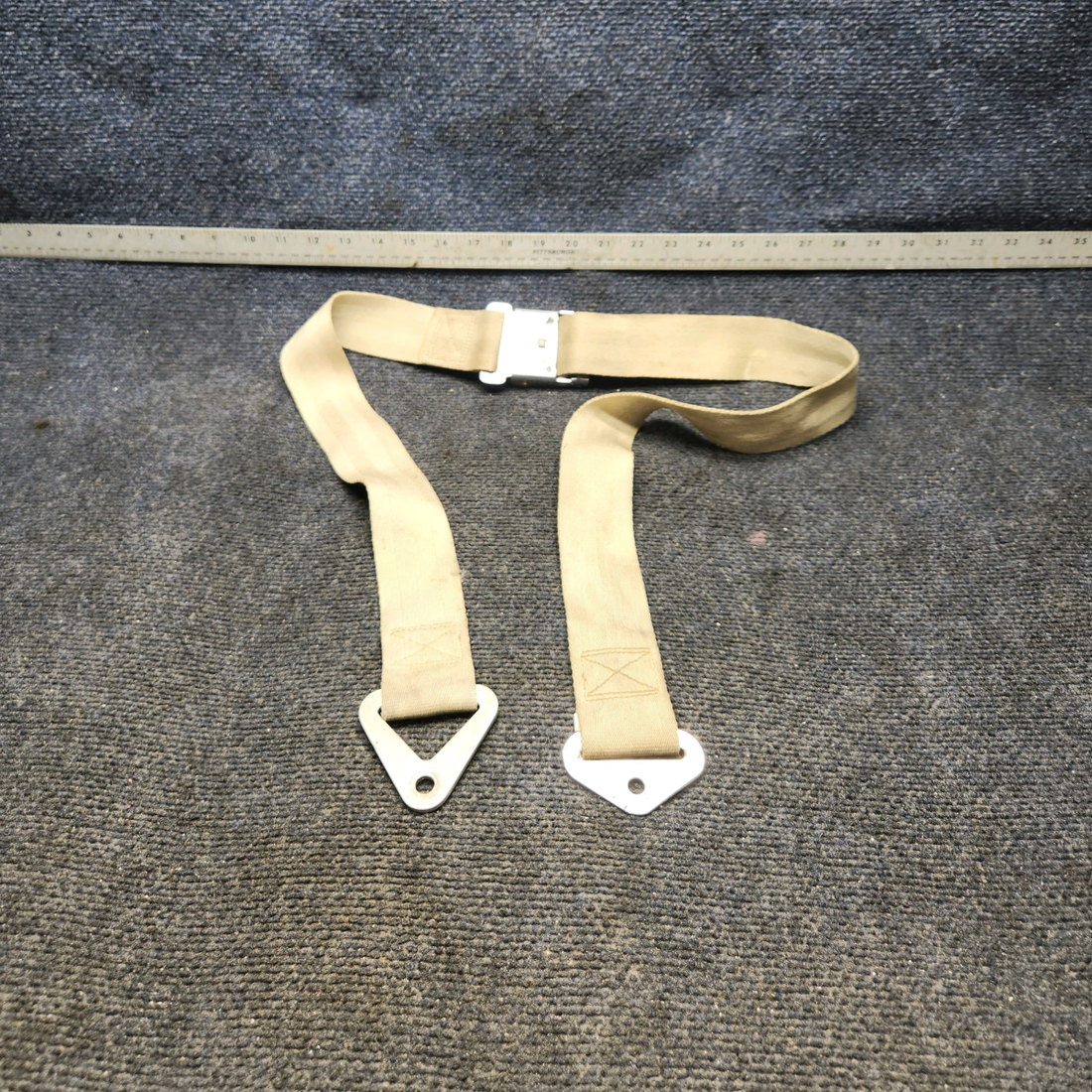 Used aircraft parts for sale, BE-2006 Beechcraft A24R Seatbelt Beige SEE PHOTOS FOR DETAILS"