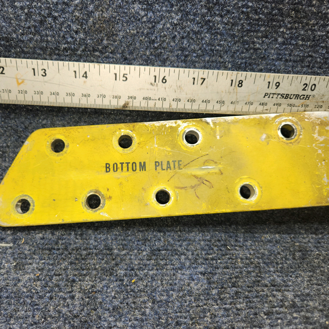 Used aircraft parts for sale, 20433-000 PIPER PA-24-250 Plate Main Spar Lower Attachment