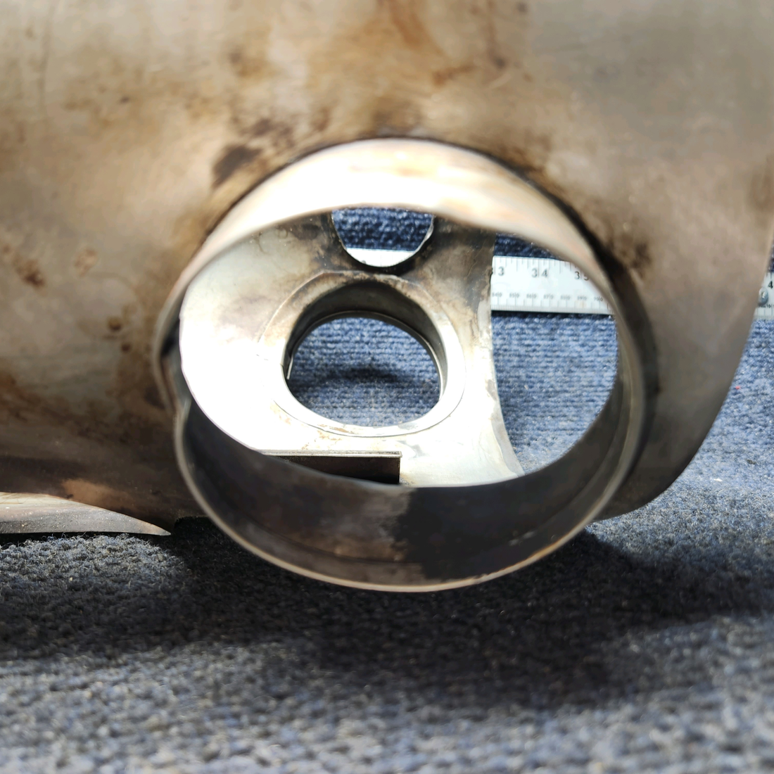 Used aircraft parts for sale, 0550176-38 Continental O-300, GO-300 Cessna C175 Shroud Assy Exhaust - RH