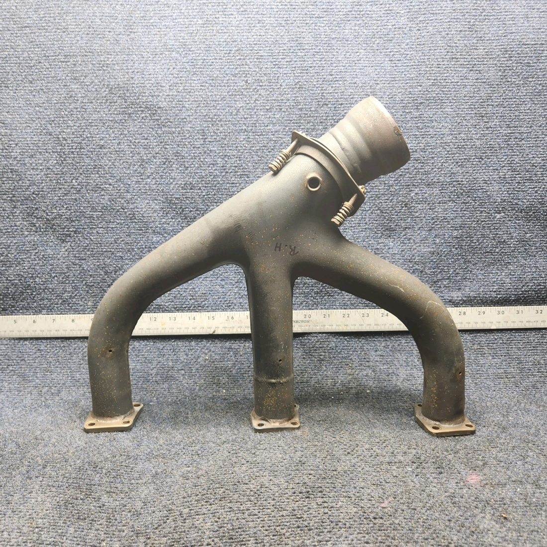 Used aircraft parts for sale, 35-950116 Beechcraft F33A EXHAUST STACK ASSEMBLY RH W/ PROBE HOLES