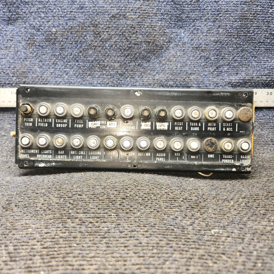 Used aircraft parts for sale, 35209-000 piper PA-28-181 Circuit Breaker Panel