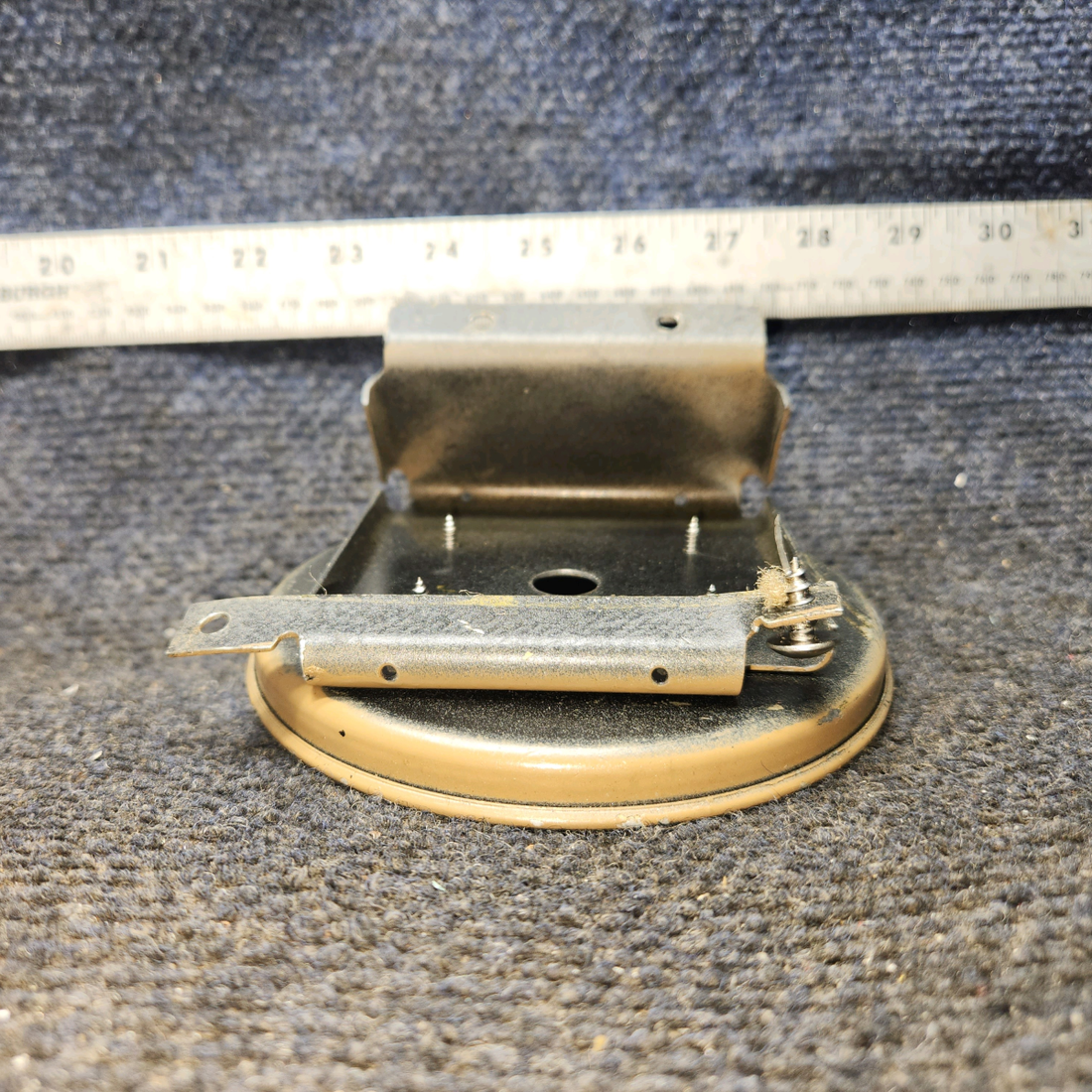 Used aircraft parts for sale, 0511198 Cessna 172E Fuel Selector Cup with Placard and Bracket