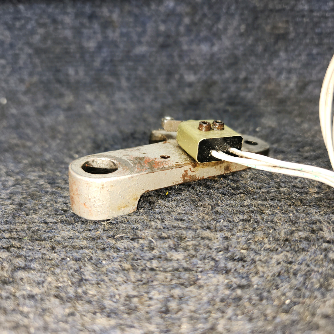 Used aircraft parts for sale, 169-820036-19 Beechcraft A24R Nose Gear Retract Hook W Micro switch