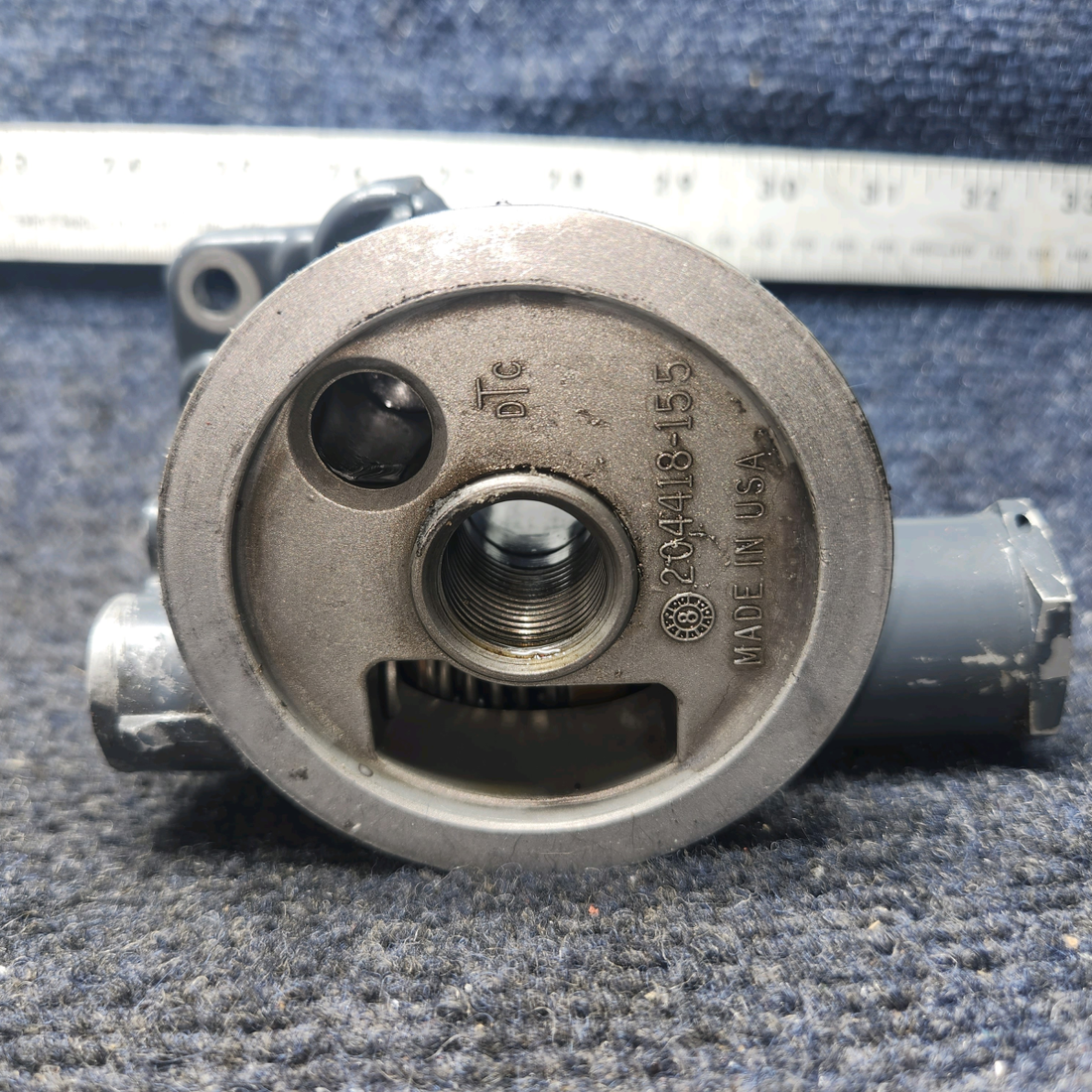 Used aircraft parts for sale, 77852 Lycoming O-540 PIPER PA-24-250 Oil Filter Base Assembly – Spin-On Adapter