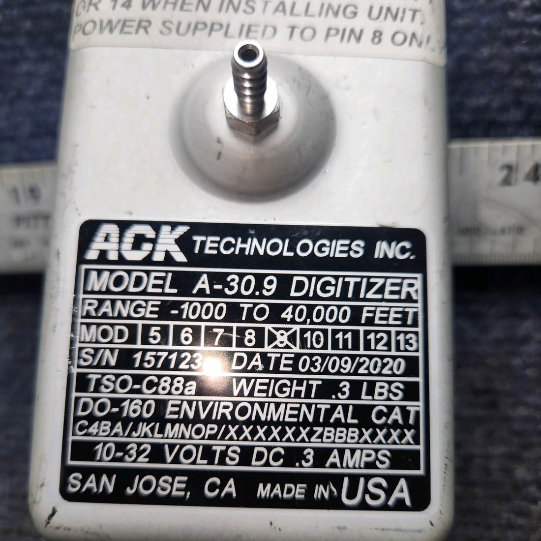 Used aircraft parts for sale, A-30.9 DIGITIZER ACK A-30.9 Beechcraft 95-B55 Digitizer Encoder