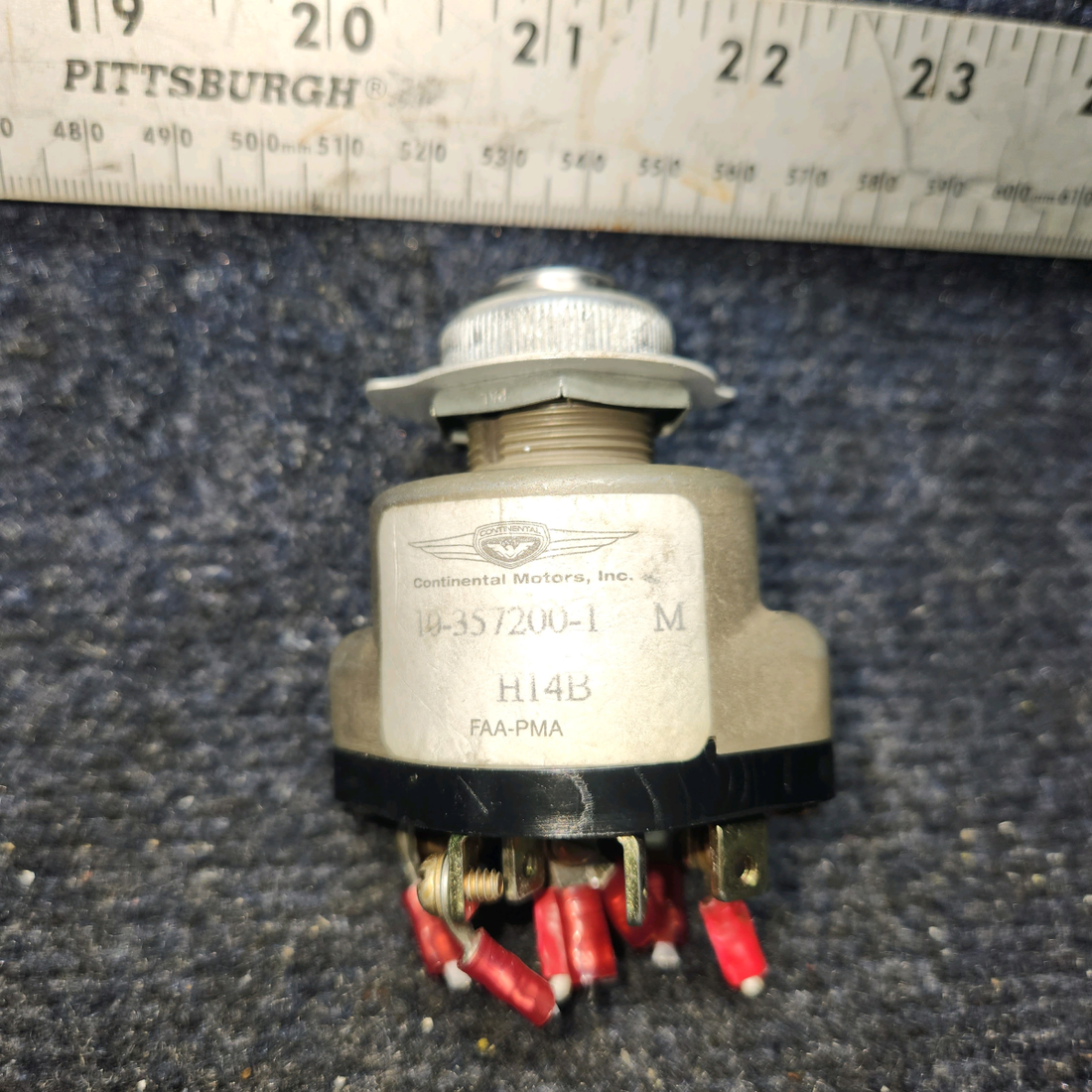 Used aircraft parts for sale, 10-357200-1 Bendix PIPER PA-24-250 Ignition Switch Assembly with Keys & Lock Set