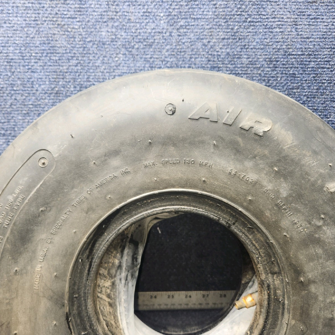 Used aircraft parts for sale, 30843 Air Hawk piper PA-28-181 6.00-6 4-Ply Type III Aircraft Tire with Tube