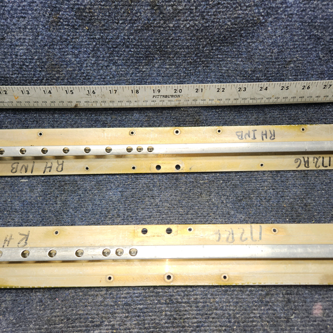 Used aircraft parts for sale, 2414002-2 Cessna 172RG Seat Rail R/H Outboard and Inboard- Copilot -Pair
