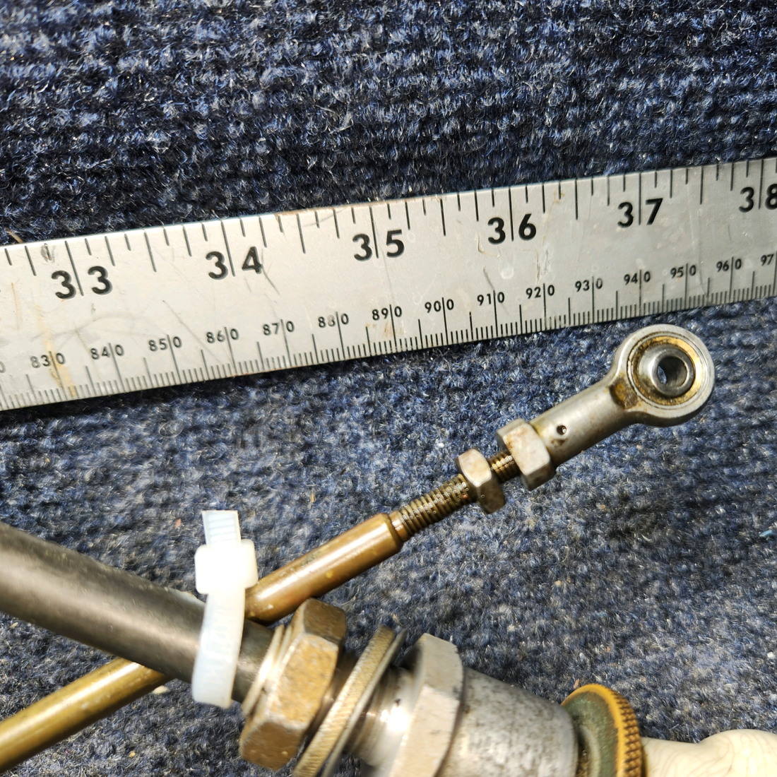 Used aircraft parts for sale, S1222-2 Cessna 172E Throttle Cable Assembly 47"