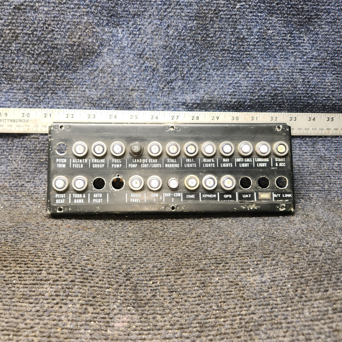 Used aircraft parts for sale, Button Control Panel Piper PA32RT-300 Control Panel