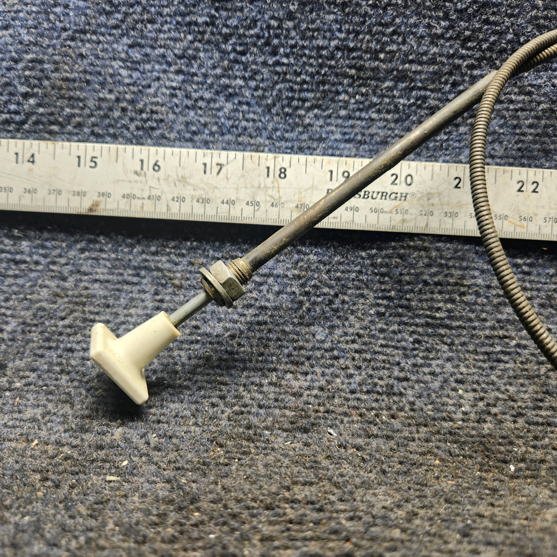 Used aircraft parts for sale, S1224-1 Cessna 172E Carburetor Heat Cable Assembly (Length: 47")