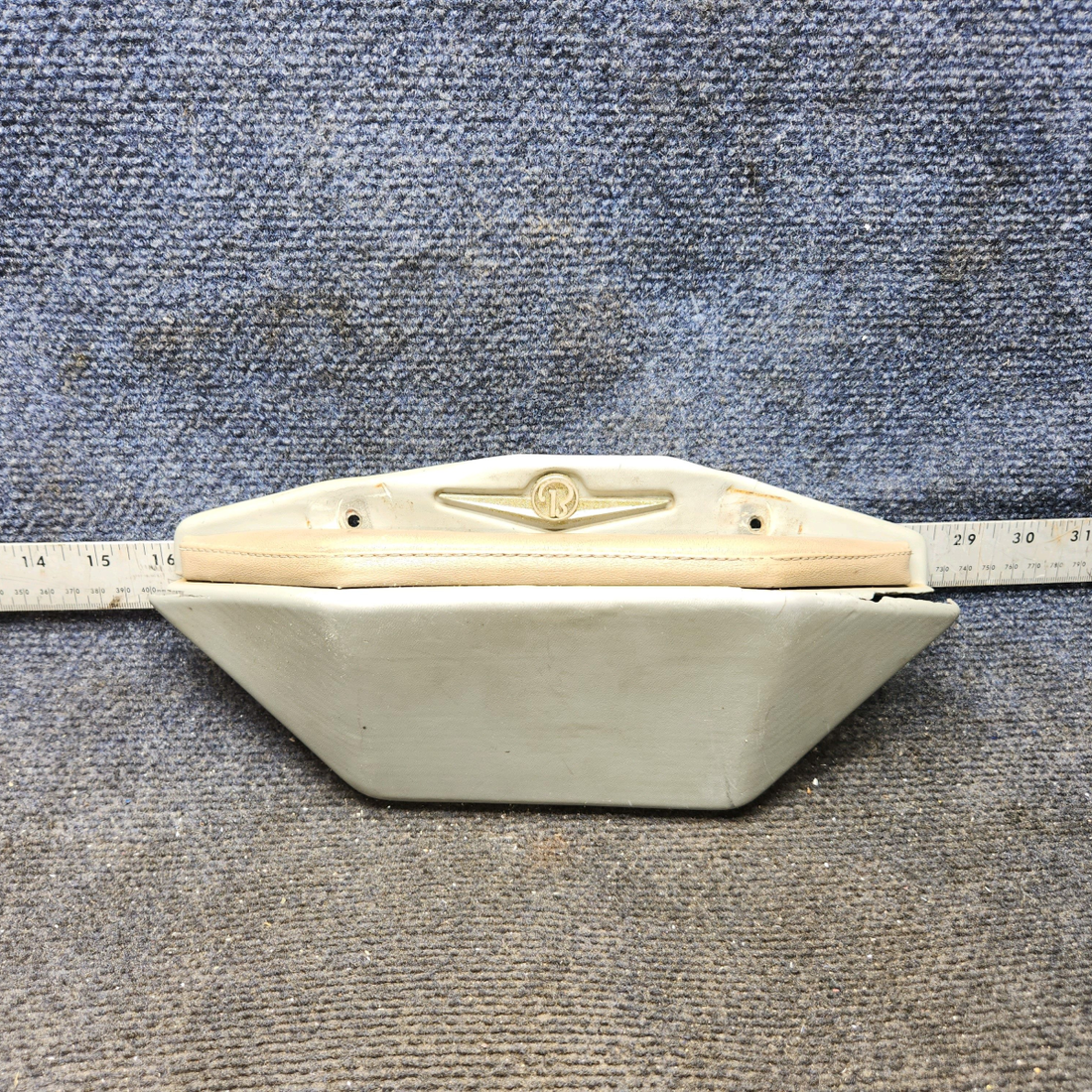 Used aircraft parts for sale, 33-534012-1, 33-534012-5, 35-534012-5 Beechcraft 35-33 Armrest Assembly – Gray/Beige