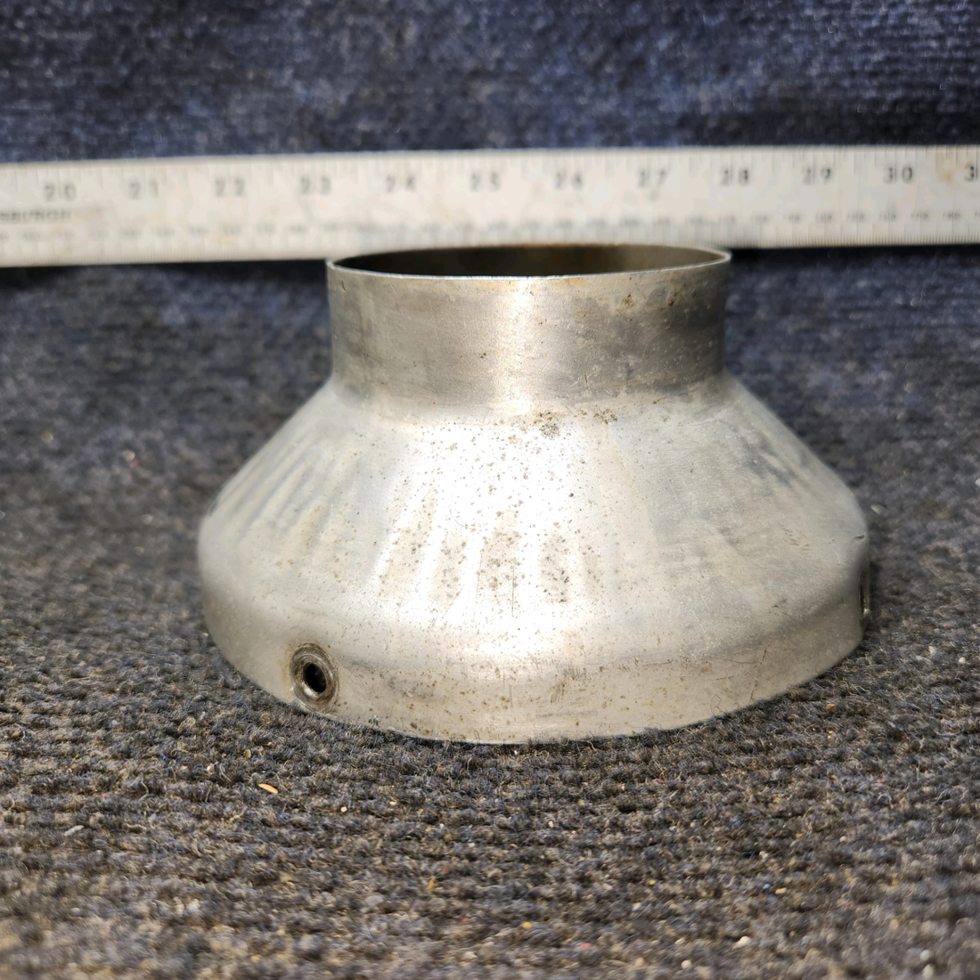 Used aircraft parts for sale, Right Hand Muffler Shroud End cap Continental O-300-D Cessna 172 Right Hand Muffler Shroud End cap