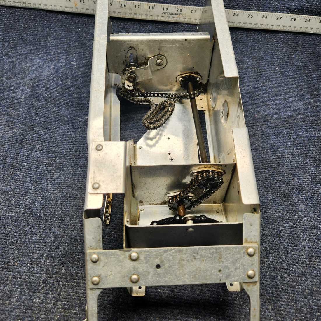 Used aircraft parts for sale, 2460026-1 CESSNA C172RG RUDDER TRIM ASSEMBLY SEE PHOTO FOR PARTS INCLUDE