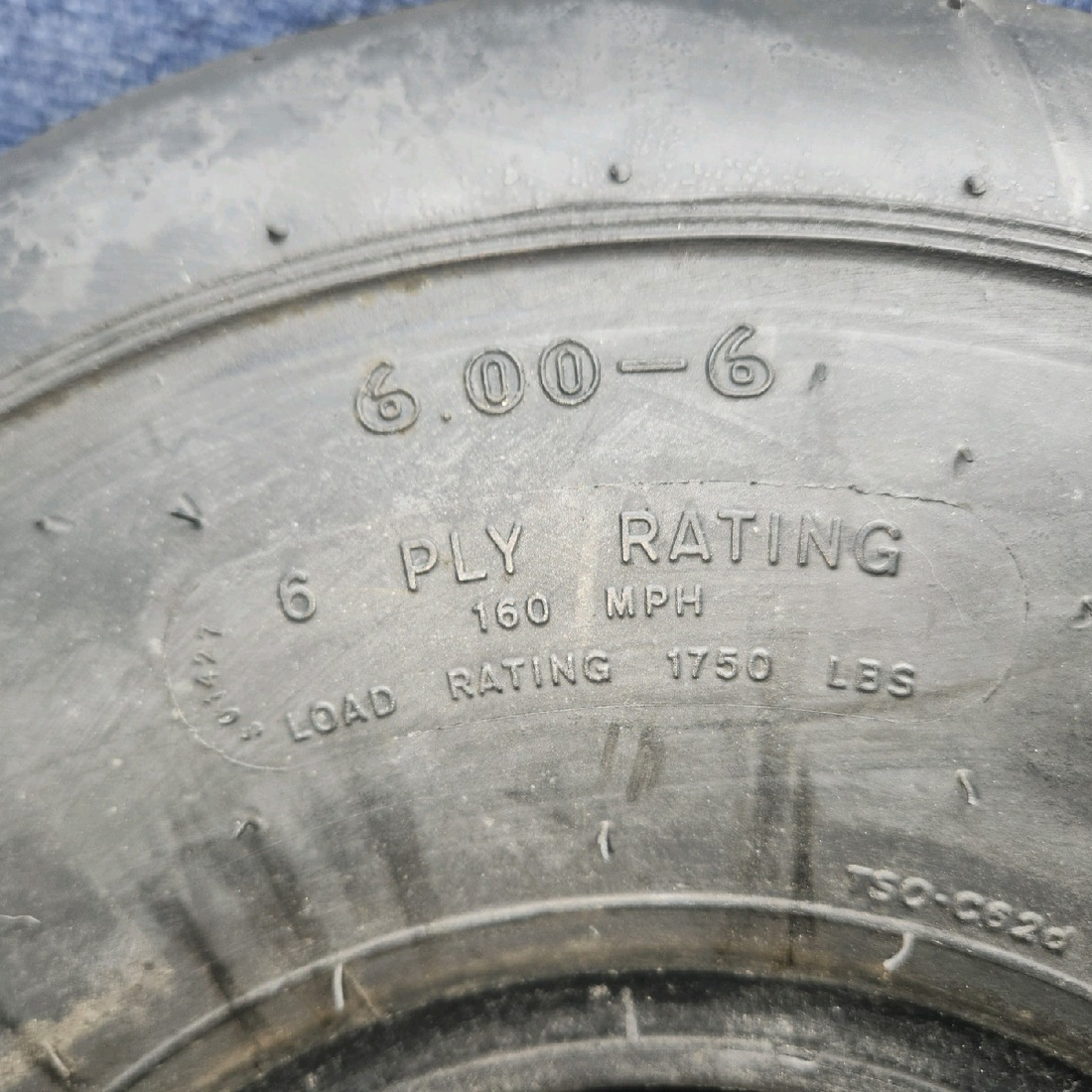 Used aircraft parts for sale, 606C66-8, 451-735 Goodyear Flight Custom III piper PA-28-181 6.00-6 6-Ply Tire w/ Tube