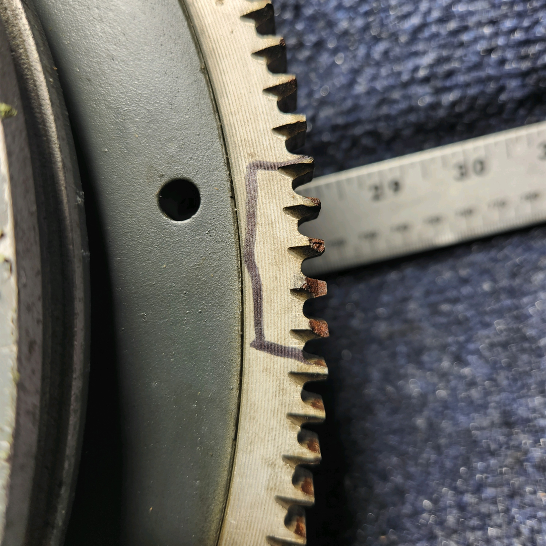 Used aircraft parts for sale, LW-16471 CESSNA C172RG STARTER RING GEAR ASSEMBLY TEETH: 149, 6 HOLES - 2 PLUGGED