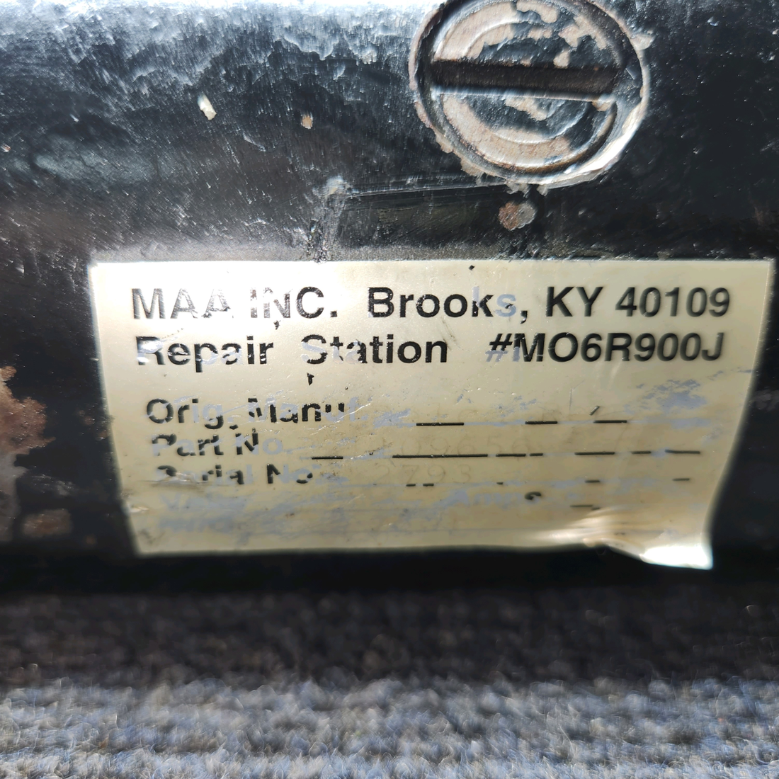 Used aircraft parts for sale, 1908539 Continental O-300-A Cessna 172 Continental Starter Motor – Includes Gears & Clutch